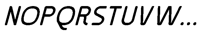 Konstructa Rounded Medium Italic Font UPPERCASE