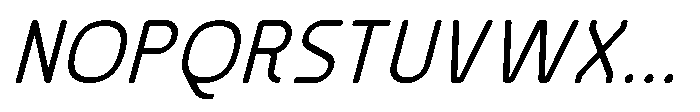 Konstructa Rounded Regular Italic Font UPPERCASE
