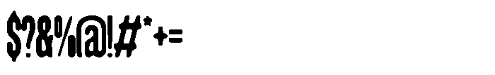 Konsumed Blurred Compressed Font OTHER CHARS