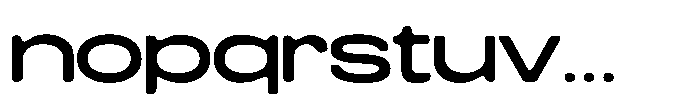 Konsumed Blurred Extended Font LOWERCASE