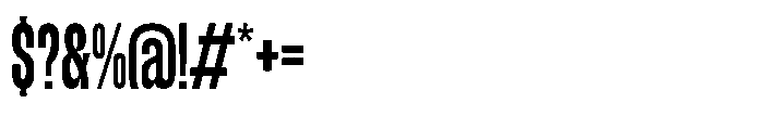 Konsumed Compressed Font OTHER CHARS
