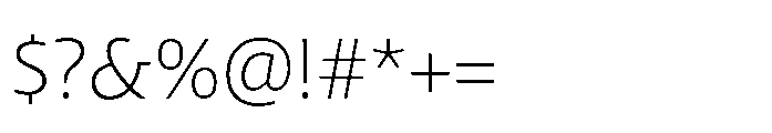 Kootenay Extra Light Font OTHER CHARS