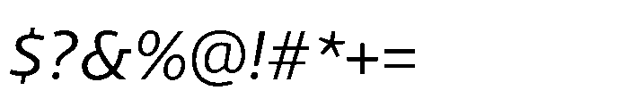 Kootenay Italic Font OTHER CHARS