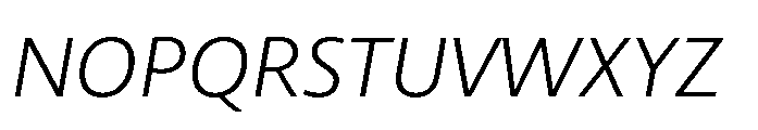 Kootenay Light Italic Font UPPERCASE