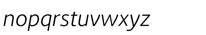 Kootenay Light Italic Font LOWERCASE