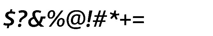Kootenay Semi Bold Italic Font OTHER CHARS