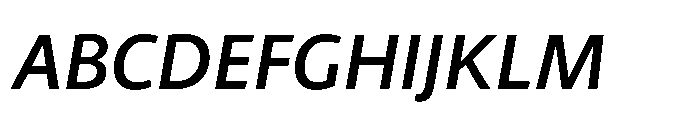 Kootenay Semi Bold Italic Font UPPERCASE