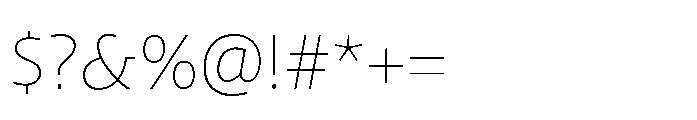 Kootenay Thin Font OTHER CHARS