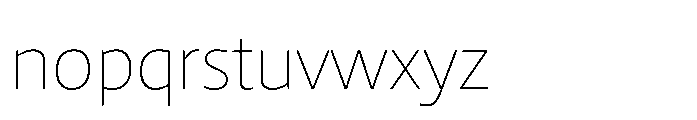 Kootenay Thin Font LOWERCASE