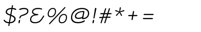 Kopik Light Italic Font OTHER CHARS