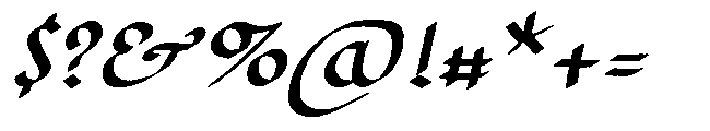 Kopist Bold Italic Font OTHER CHARS