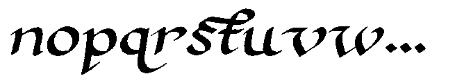 Kopist Bold Italic Font LOWERCASE