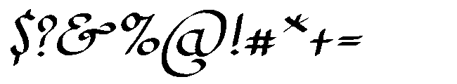 Kopist Italic Font OTHER CHARS