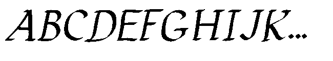 Kopist Italic Font UPPERCASE