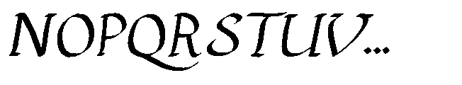 Kopist Italic Font UPPERCASE