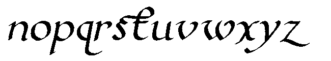 Kopist Italic Font LOWERCASE