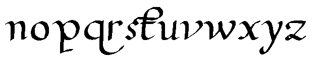 Kopist Regular Font LOWERCASE