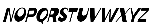 Kopluck Sans Italic Font UPPERCASE