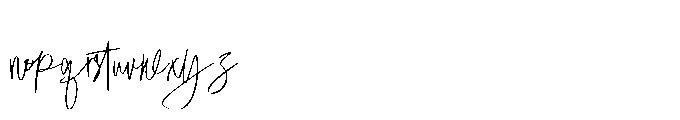 Korelasi Signature Font LOWERCASE