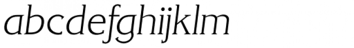Korinth Serial ExtraLight Italic Font LOWERCASE