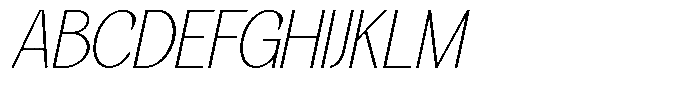 Korners Thin Italic Font UPPERCASE