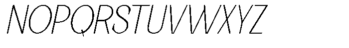 Korners Thin Italic Font UPPERCASE