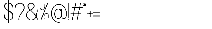 Korners Thin Font OTHER CHARS