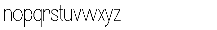 Korners Thin Font LOWERCASE