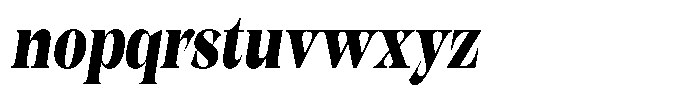 Kornesia  Black Condensed Oblique Font LOWERCASE