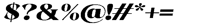 Kornesia  Black Expanded Oblique Font OTHER CHARS