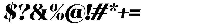 Kornesia  Black Oblique Font OTHER CHARS