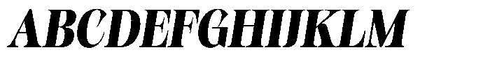 Kornesia  Black Semi Condensed Oblique Font UPPERCASE