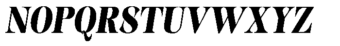 Kornesia  Black Semi Condensed Oblique Font UPPERCASE