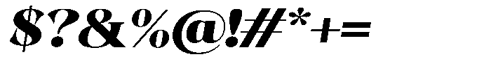 Kornesia  Black Semi Expanded Oblique Font OTHER CHARS