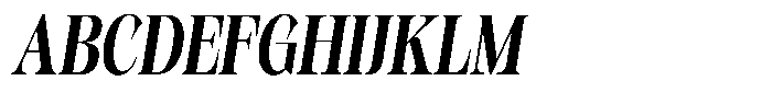 Kornesia  Bold Condensed Oblique Font UPPERCASE