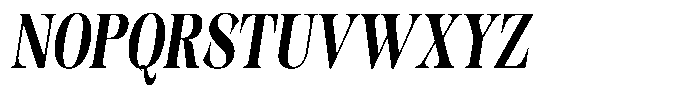 Kornesia  Bold Condensed Oblique Font UPPERCASE