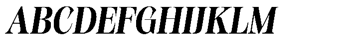 Kornesia  Bold Semi Condensed Oblique Font UPPERCASE