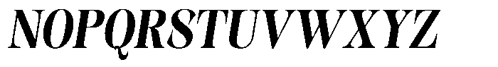 Kornesia  Bold Semi Condensed Oblique Font UPPERCASE