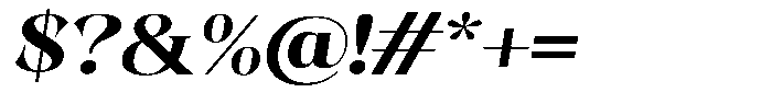 Kornesia  Bold Semi Expanded Oblique Font OTHER CHARS