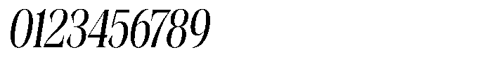 Kornesia  Condensed Oblique Font OTHER CHARS