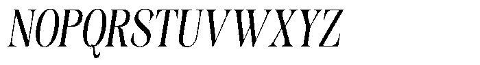 Kornesia  Condensed Oblique Font UPPERCASE