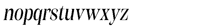 Kornesia  Condensed Oblique Font LOWERCASE