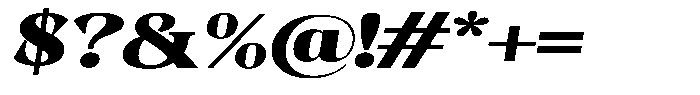 Kornesia Contrast Kornesia Cntr Black Expanded Oblique Font OTHER CHARS