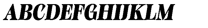 Kornesia Contrast Kornesia Cntr Black Semi Condensed Oblique Font UPPERCASE
