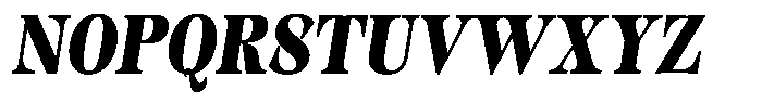 Kornesia Contrast Kornesia Cntr Black Semi Condensed Oblique Font UPPERCASE