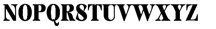 Kornesia Contrast Kornesia Cntr Black Semi Condensed Font UPPERCASE