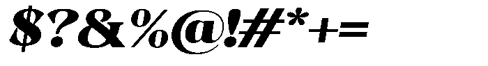 Kornesia Contrast Kornesia Cntr Black Semi Expanded Oblique Font OTHER CHARS