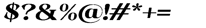 Kornesia Contrast Kornesia Cntr Bold Expanded Oblique Font OTHER CHARS