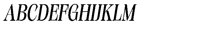 Kornesia Contrast Kornesia Cntr Condensed Oblique Font UPPERCASE