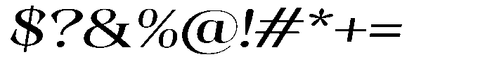 Kornesia Contrast Kornesia Cntr Expanded Oblique Font OTHER CHARS
